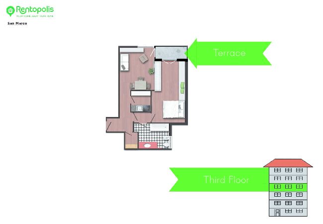 Appartamento a Milano - S. Marco - Luminoso bilocale con balcone in Brera  Appartamento a Milano - S. Marco - Luminoso bilocale con balcone in Brera