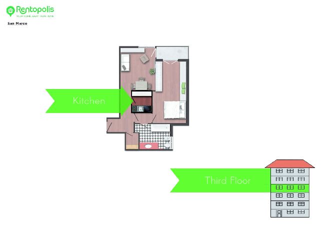 Apartment in Milano - S. Marco - Bright & Central 1BDR with Balcony in Brera  Apartment in Milano - S. Marco - Bright & Central 1BDR with Balcony in Brera