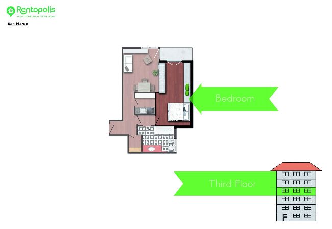 Apartment in Milano - S. Marco - Bright & Central 1BDR with Balcony in Brera  Apartment in Milano - S. Marco - Bright & Central 1BDR with Balcony in Brera