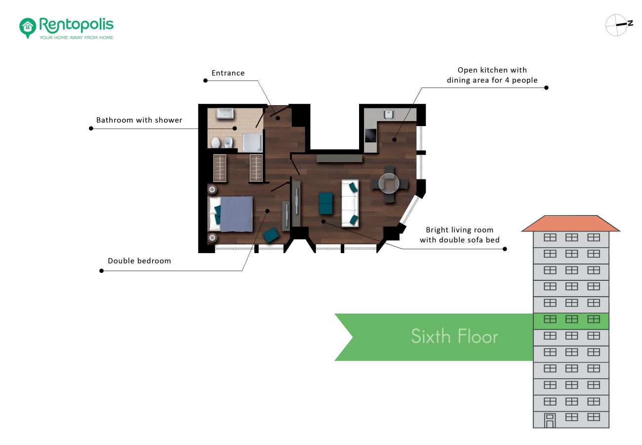 Apartment in Milan - S. Babila Central Tower w/rooftop terrace in San Babila 