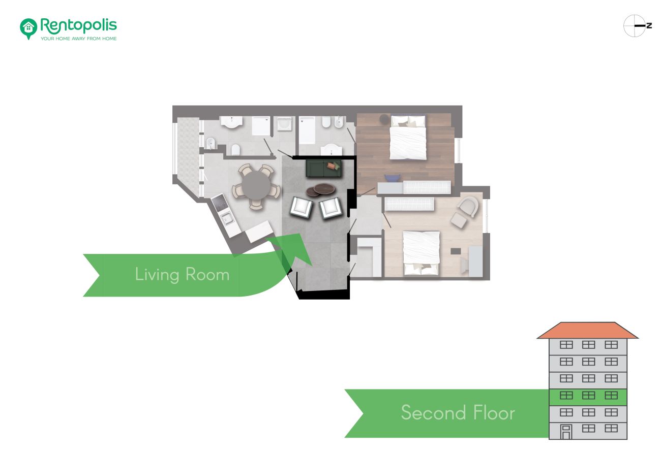 Apartment in Milan - Prina  -  Spacious 2BDR, Arco - Sempione Area