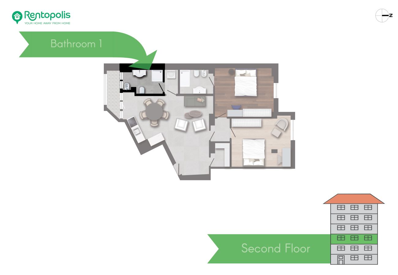 Apartment in Milan - Prina  -  Spacious 2BDR, Arco - Sempione Area
