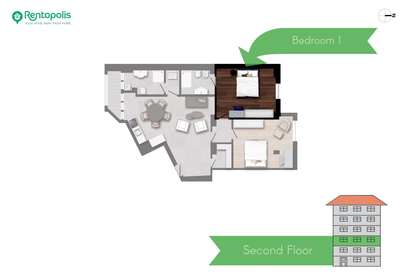 Apartment in Milan - Prina  -  Spacious 2BDR, Arco - Sempione Area