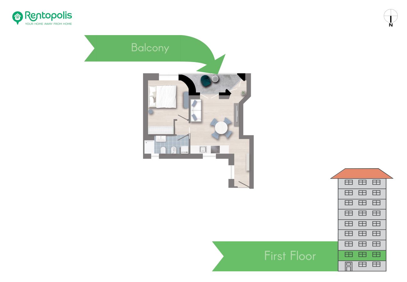 Apartment in Milan - Porta Vittoria A - Moder 1BDR with terrace, Duomo area