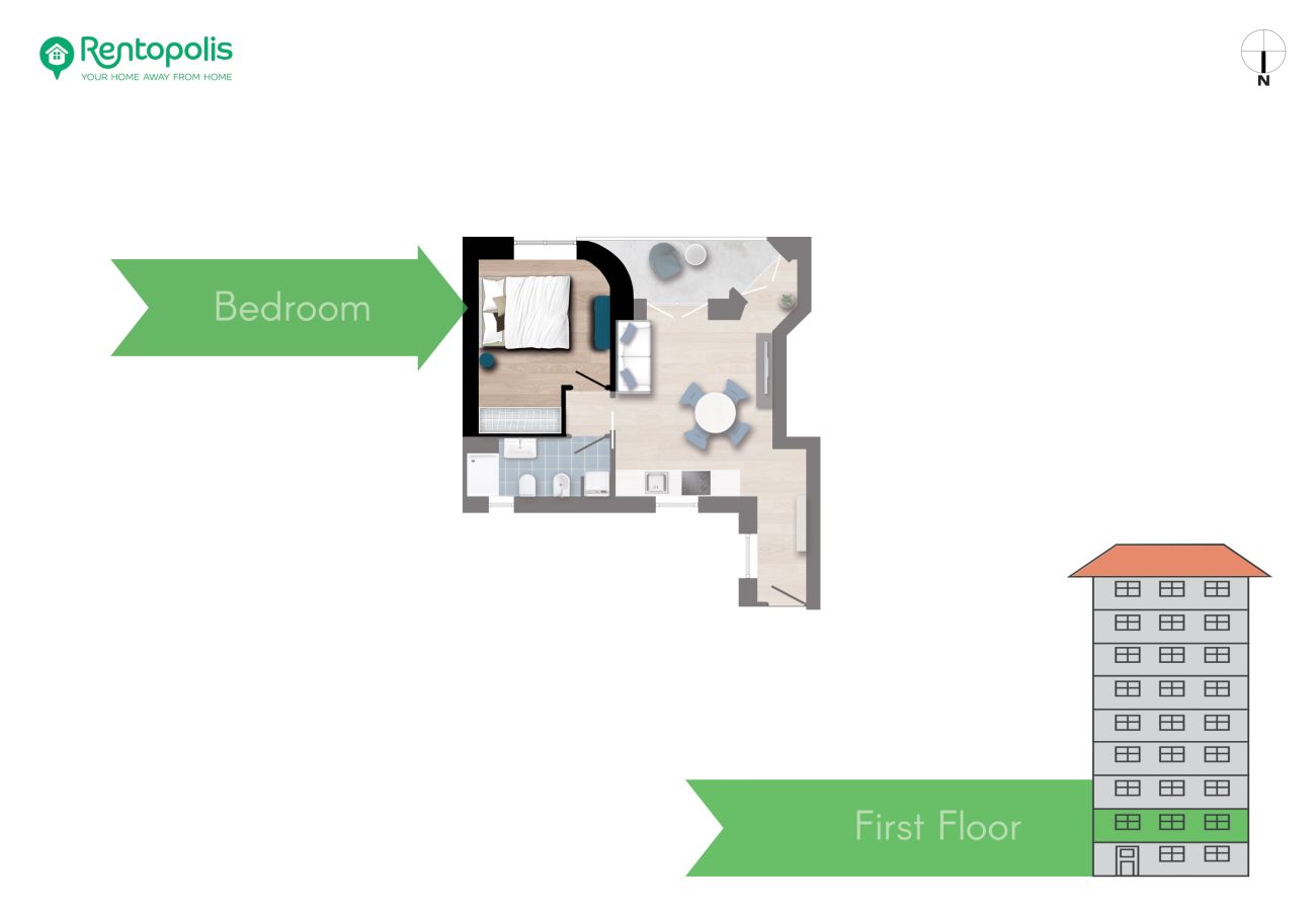 Apartment in Milan - Porta Vittoria A - Moder 1BDR with terrace, Duomo area